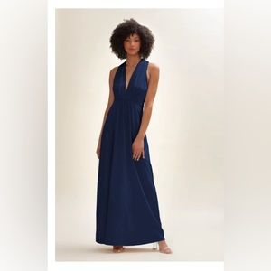 🐦 TWOBIRDS 🐦 straight maxi dress, sapphire. Size A (fits US size 0-12)